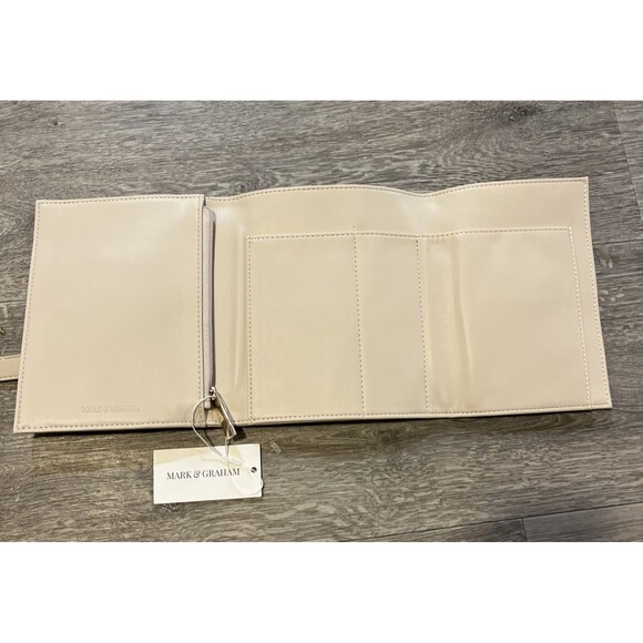 Mark & Graham Women's Tri-Fold Wallet Vegan Leather Tan Color Medium-Sized - Picture 7 of 10